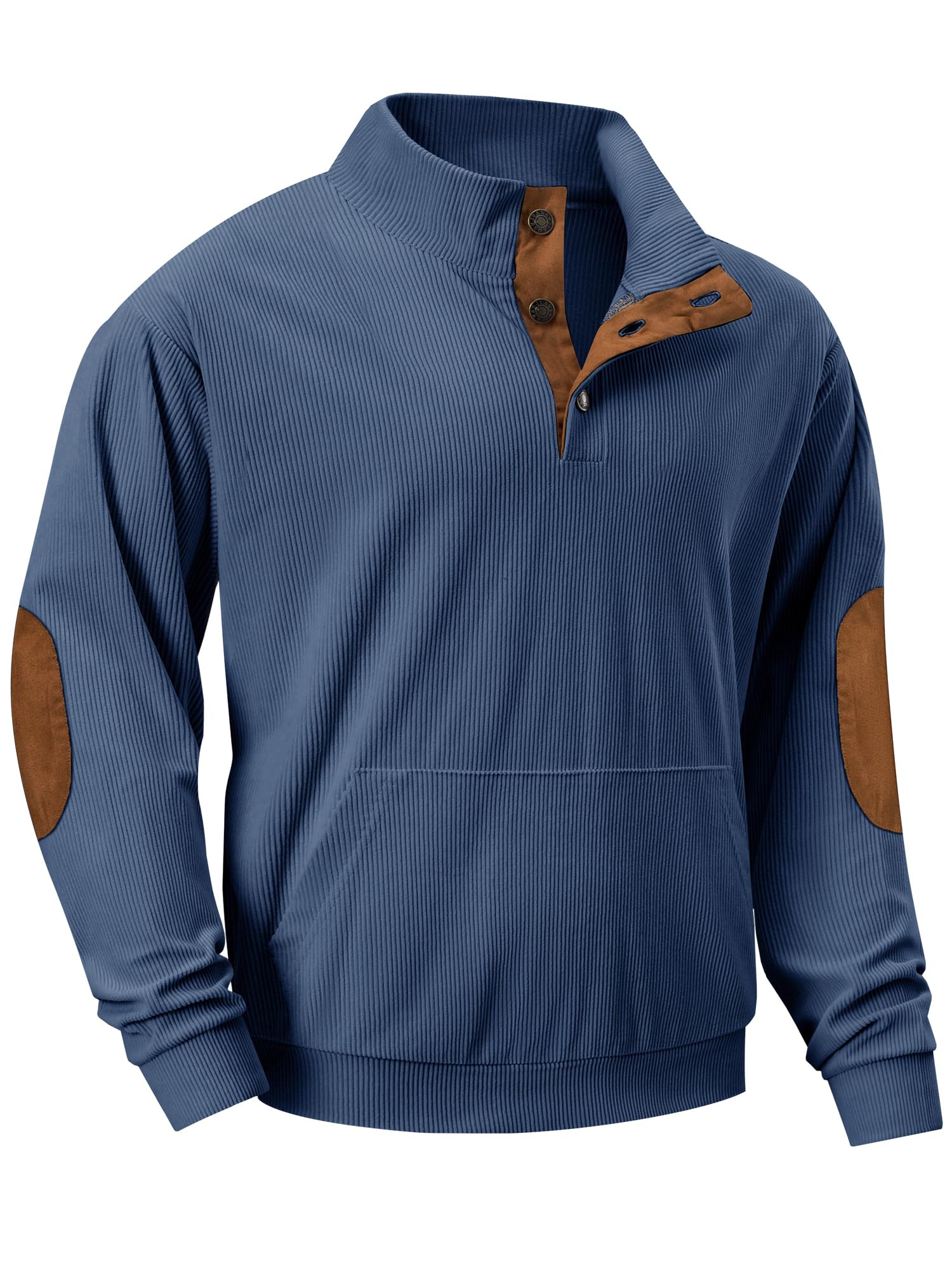 2025 Clearance Sale - Men's Outdoor Casual Stand Collar Pocket Cashmere Button Long Sleeve Sweater