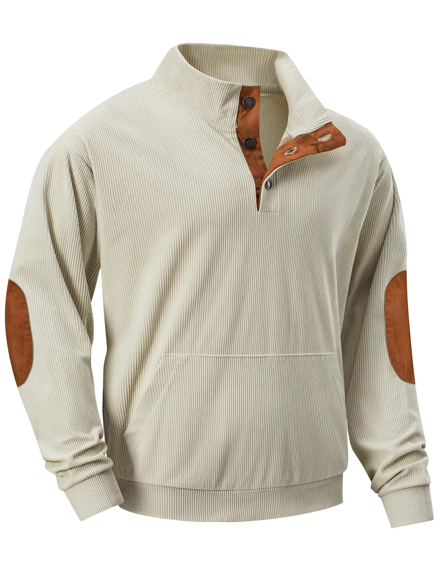 2025 Clearance Sale - Men's Outdoor Casual Stand Collar Pocket Cashmere Button Long Sleeve Sweater