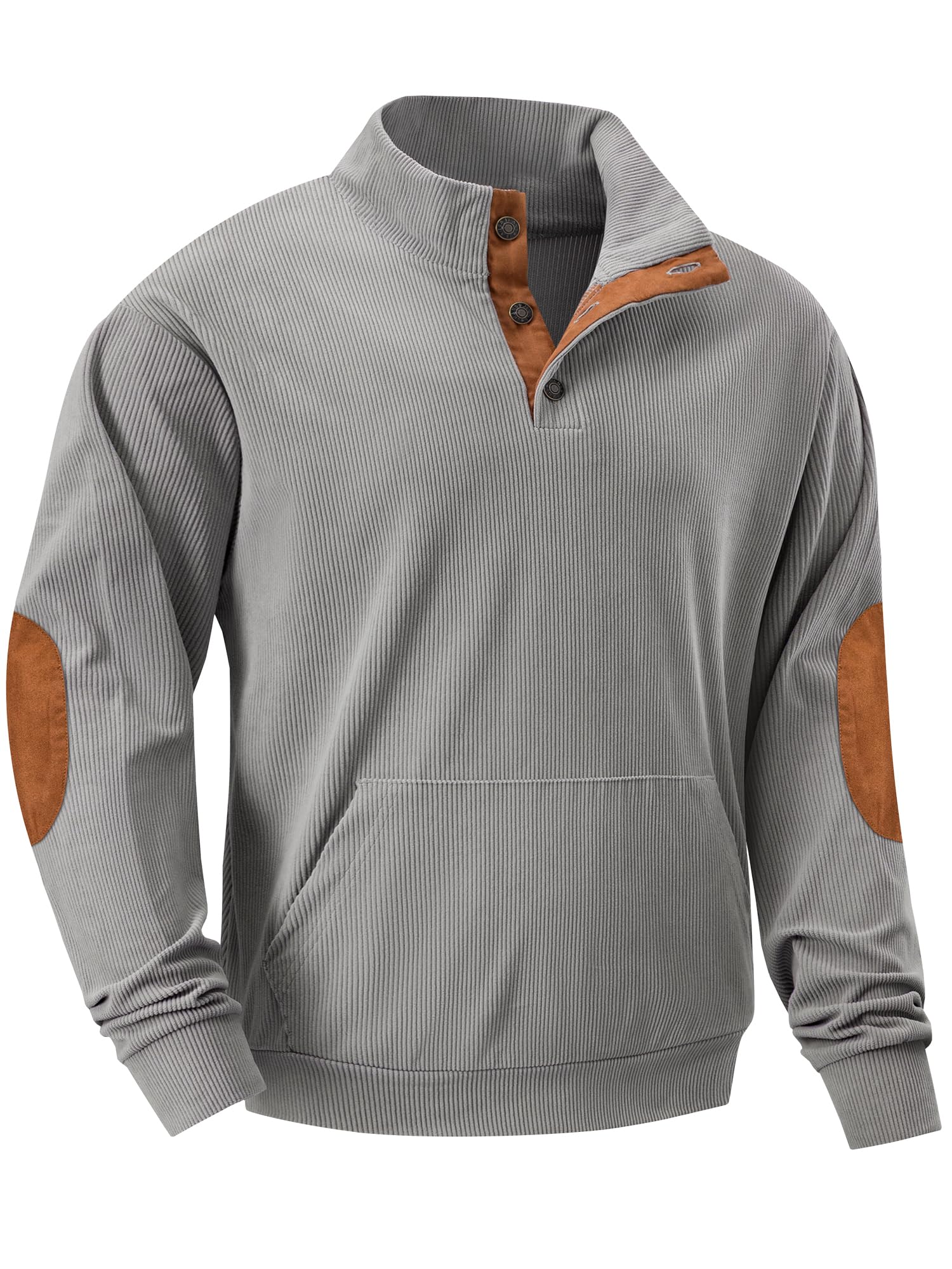 2025 Clearance Sale - Men's Outdoor Casual Stand Collar Pocket Cashmere Button Long Sleeve Sweater
