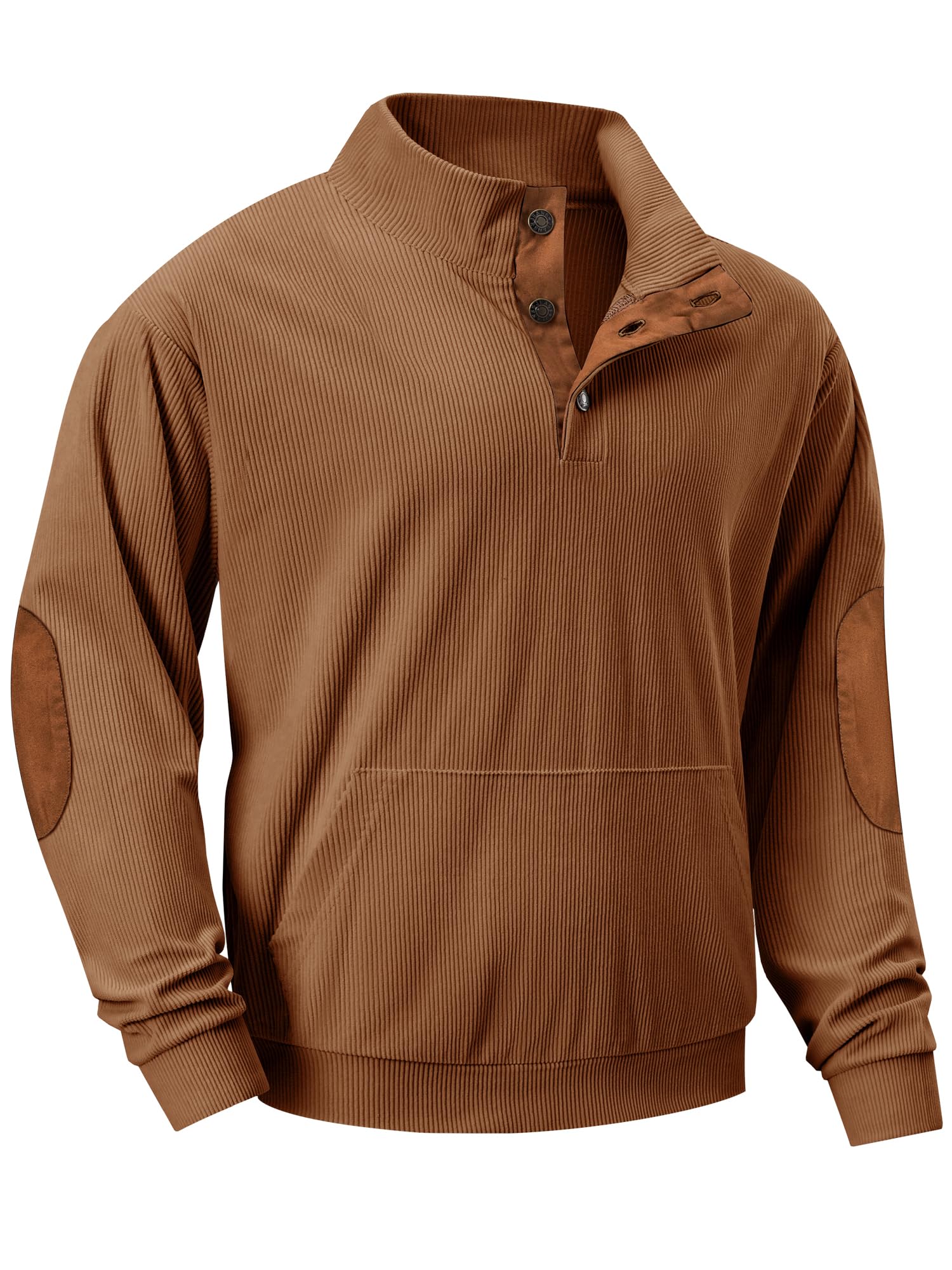 2025 Clearance Sale - Men's Outdoor Casual Stand Collar Pocket Cashmere Button Long Sleeve Sweater