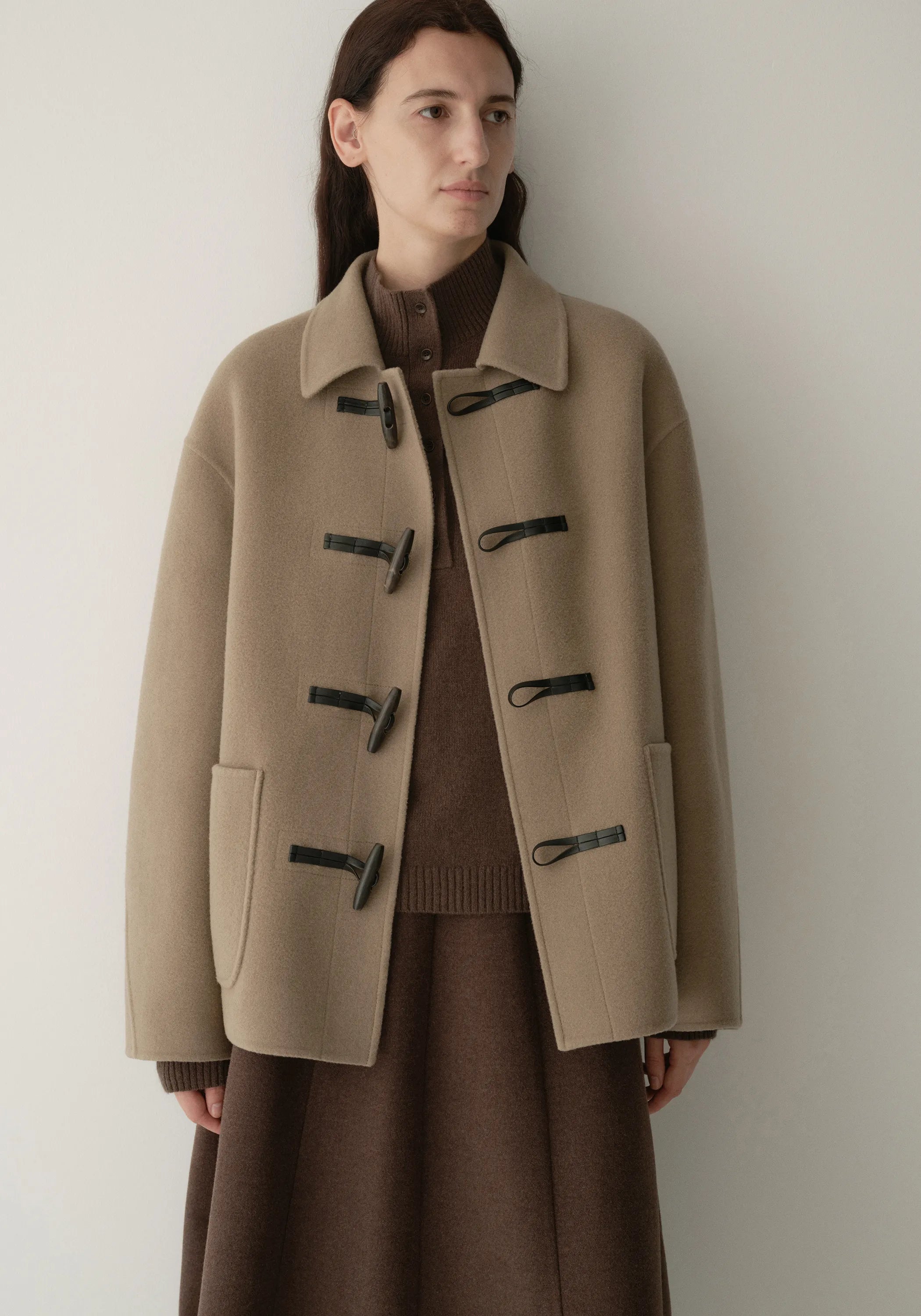 【S-XL】2025 Winter New Wool Cashmere Lapel Coat