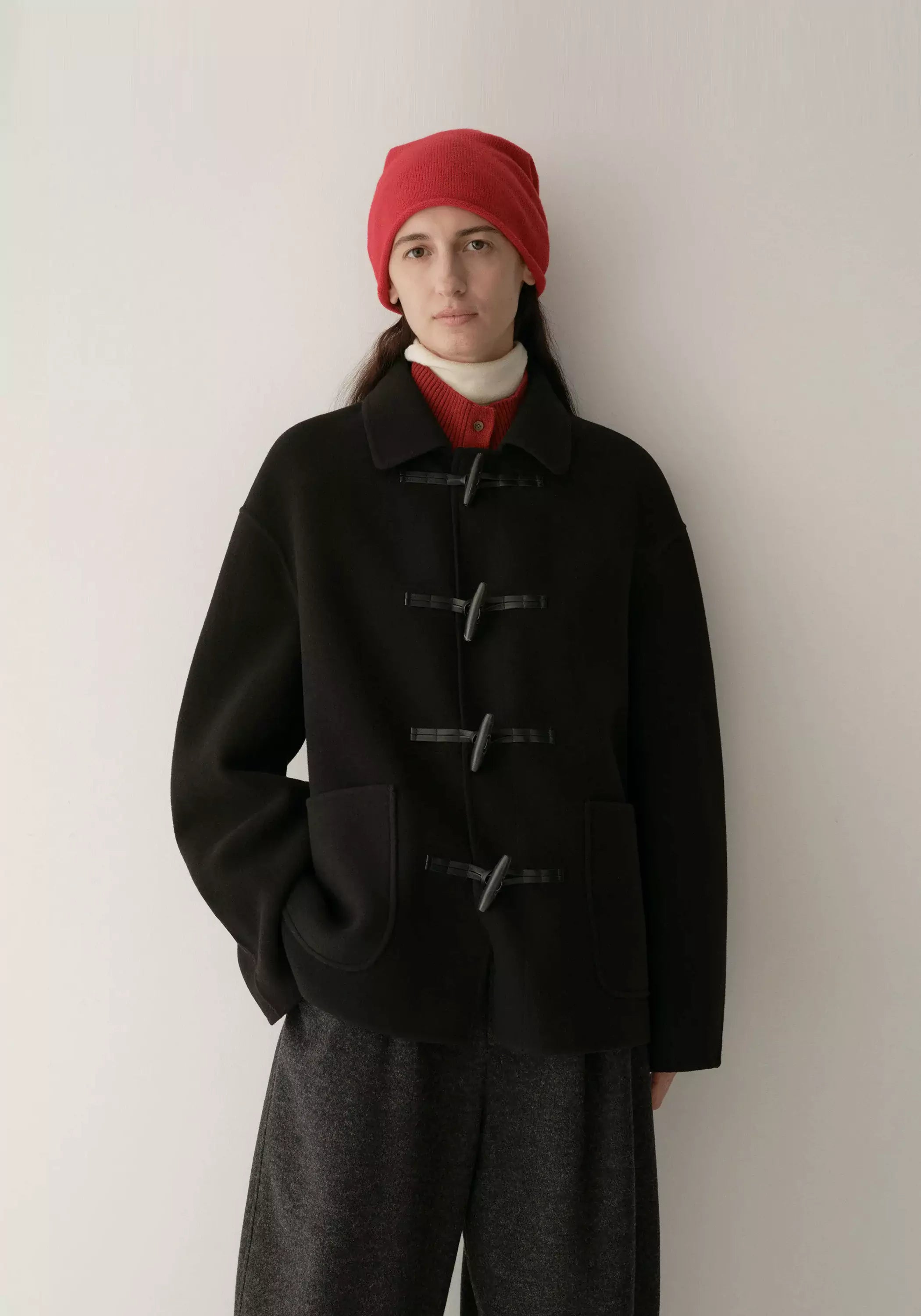 【S-XL】2025 Winter New Wool Cashmere Lapel Coat