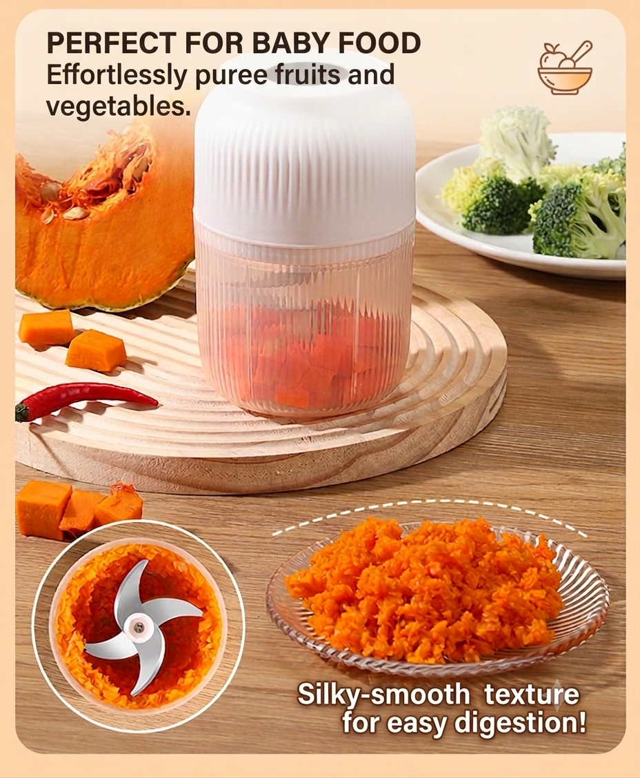 🔥Ends Today 50% OFF🧴 Electric Garlic Chopper, Mini Portable Veggie Cutter
