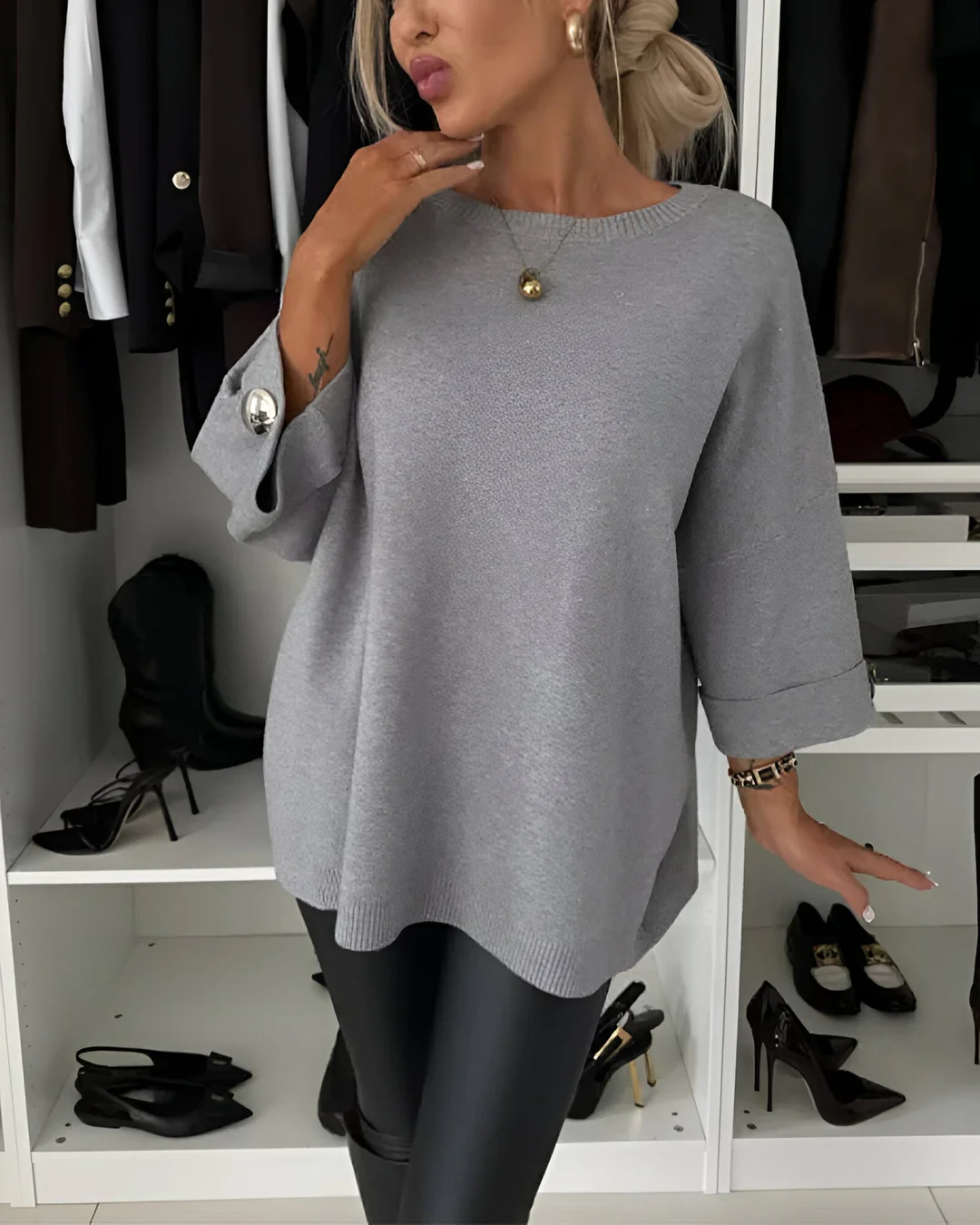 🎀Limited Sale 49% OFF🎀Women's Classic Solid Color Knit Top