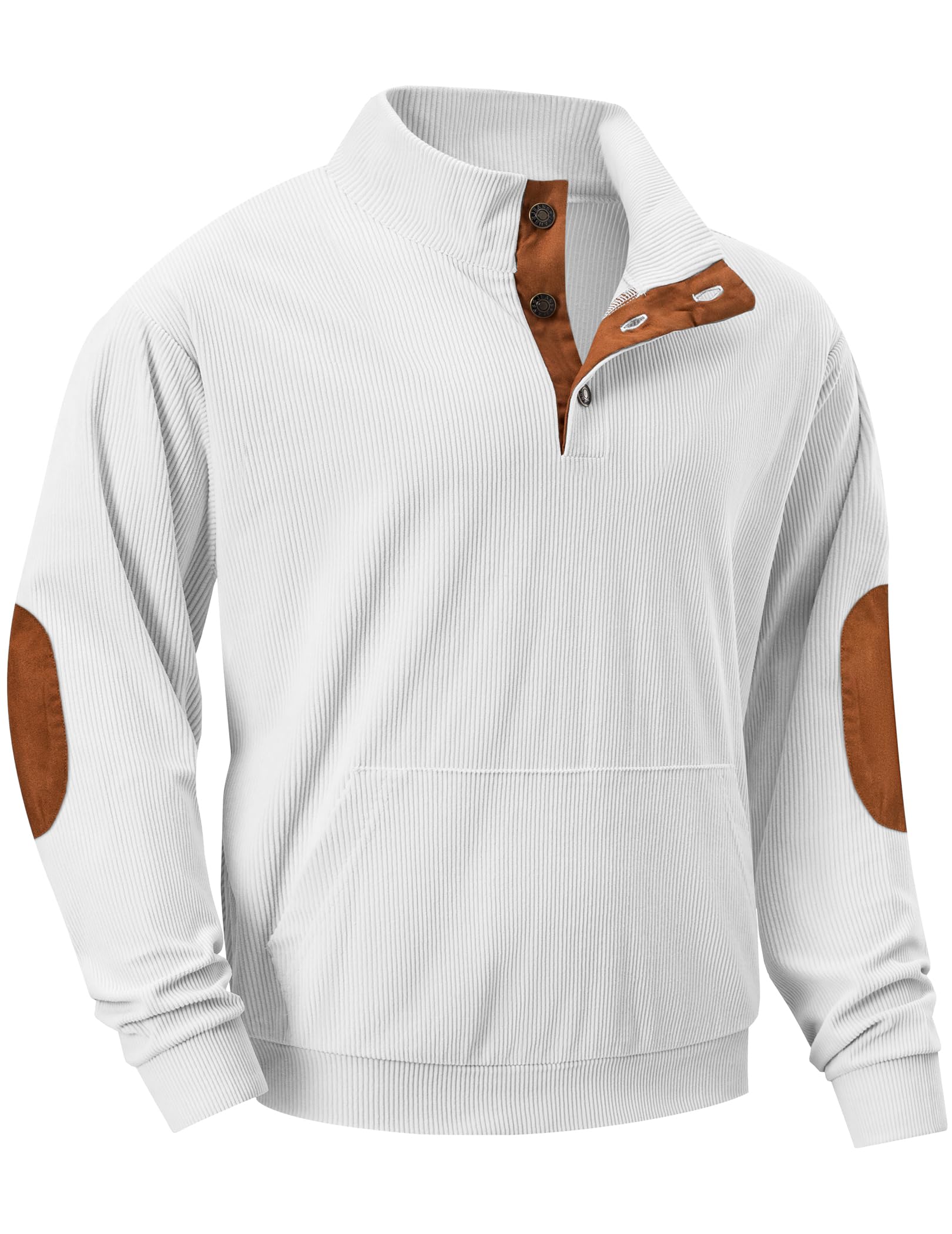 2025 Clearance Sale - Men's Outdoor Casual Stand Collar Pocket Cashmere Button Long Sleeve Sweater