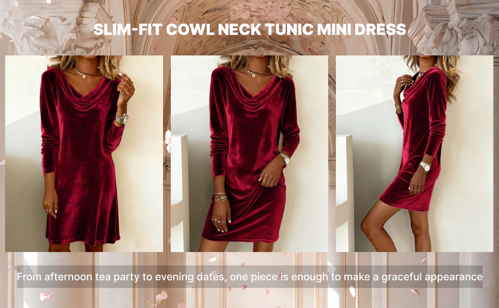 velvet mini dress for women