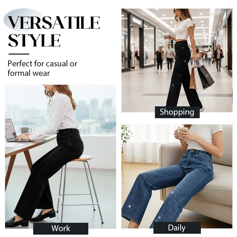 🔥Limited-time offer-Women’s Stylish Rhinestone Embellished Jeans