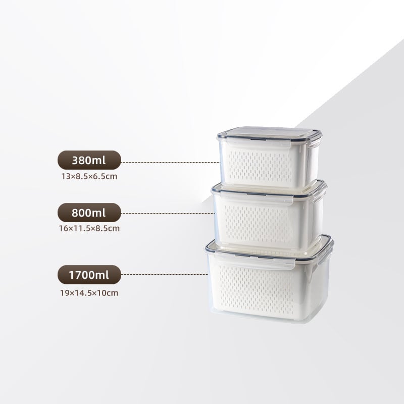 The Ultimate 3-6pc Fridge Organizer Set - Keep Food Fresh 3x Longer! 🥬✨