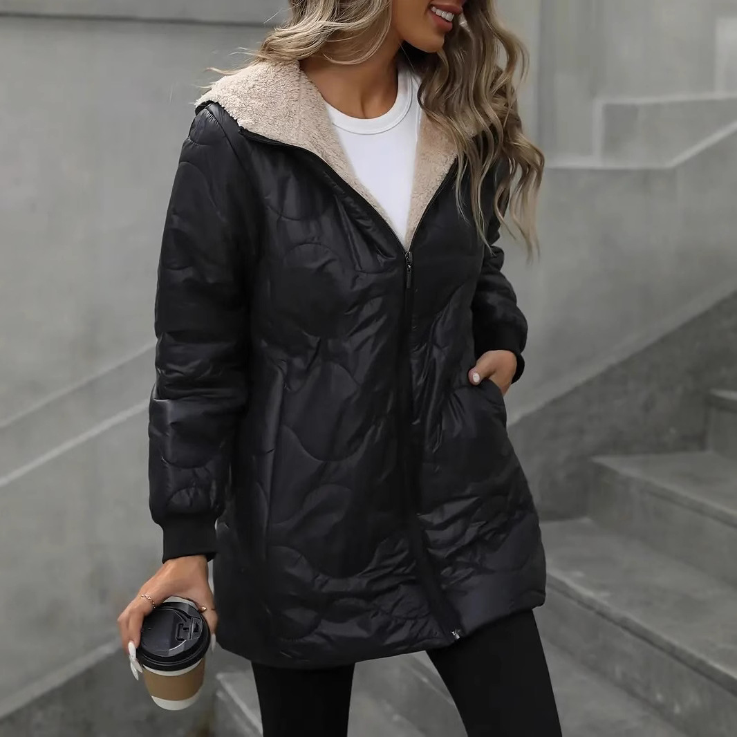【S-2XL】2025 Autumn and Winter New Women's Casual Hooded Cotton Jacket