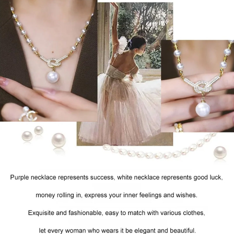 🔥Elegant imitation pearl necklace for women