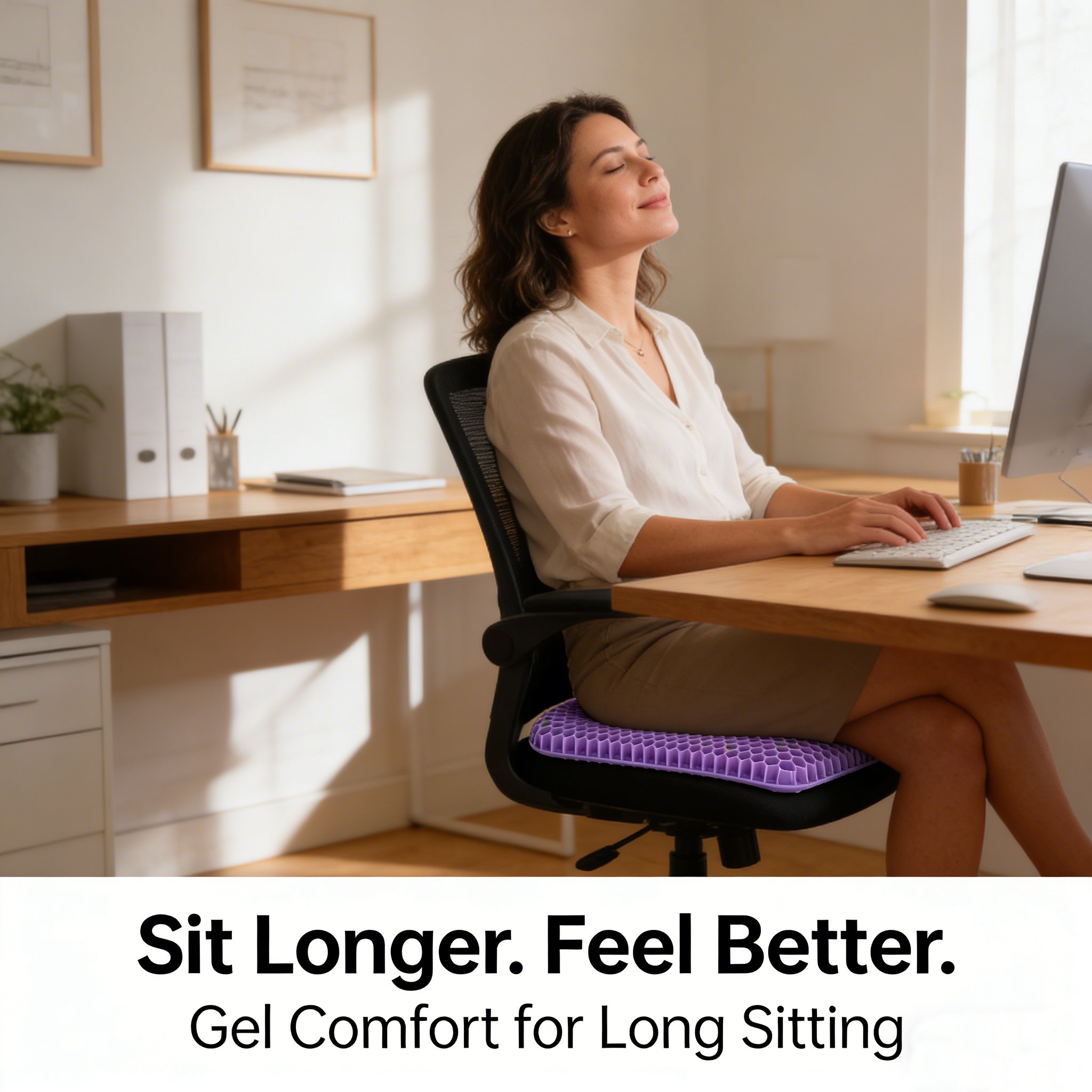 💺 Silicone Gel Seat Cushion  for Prolonged Sitting
