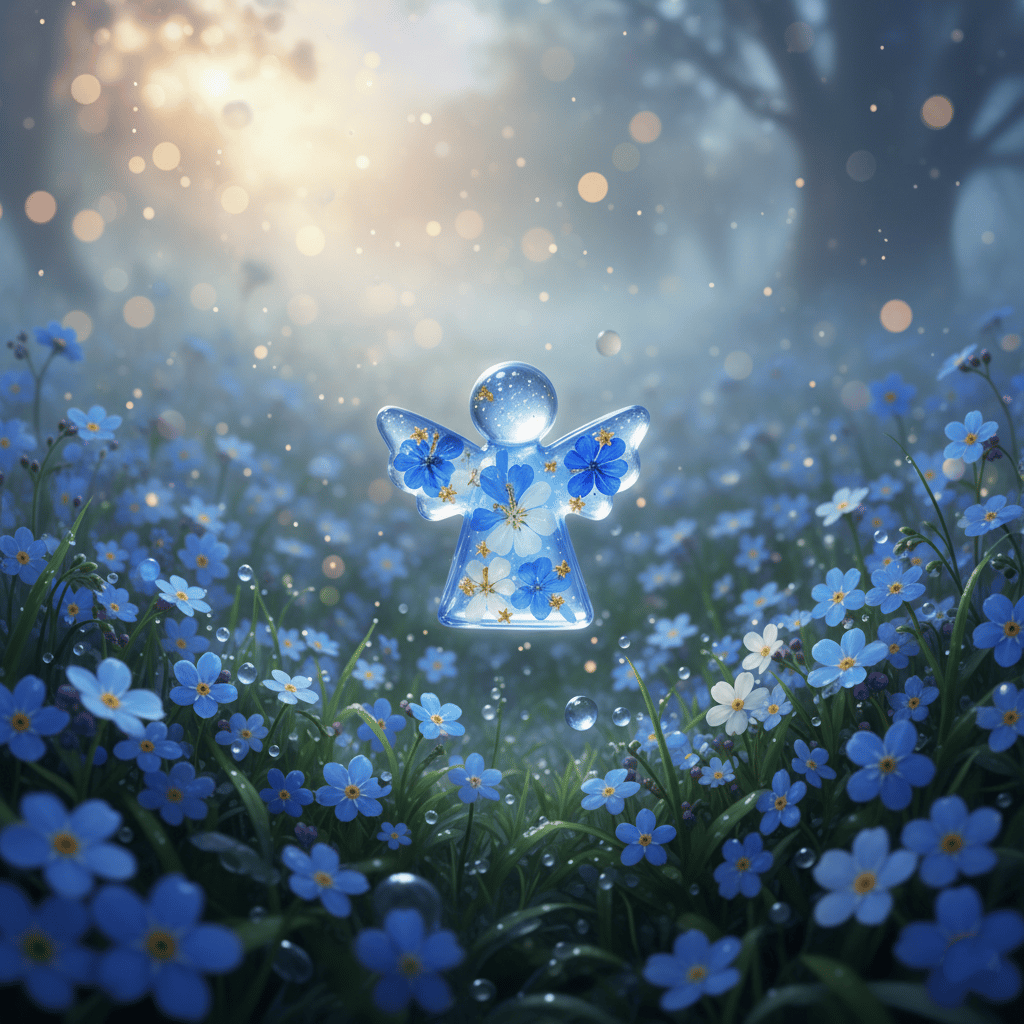 🔥Hot Sale 49% OFF🪽Forget Me Not Dried Flower Angel Keepsake - Timeless Gift for Remembrance, Comfort & Hope