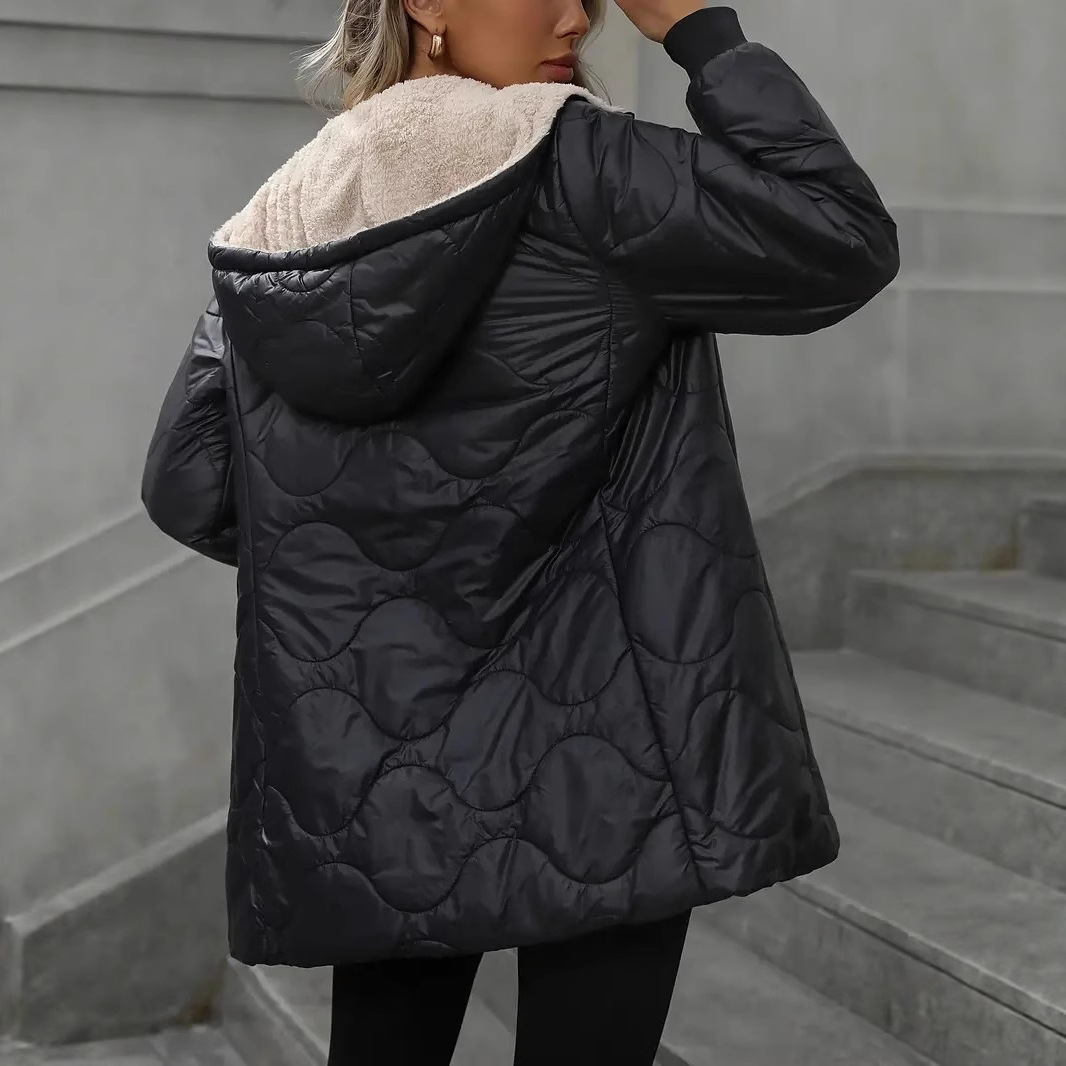 【S-2XL】2025 Autumn and Winter New Women's Casual Hooded Cotton Jacket