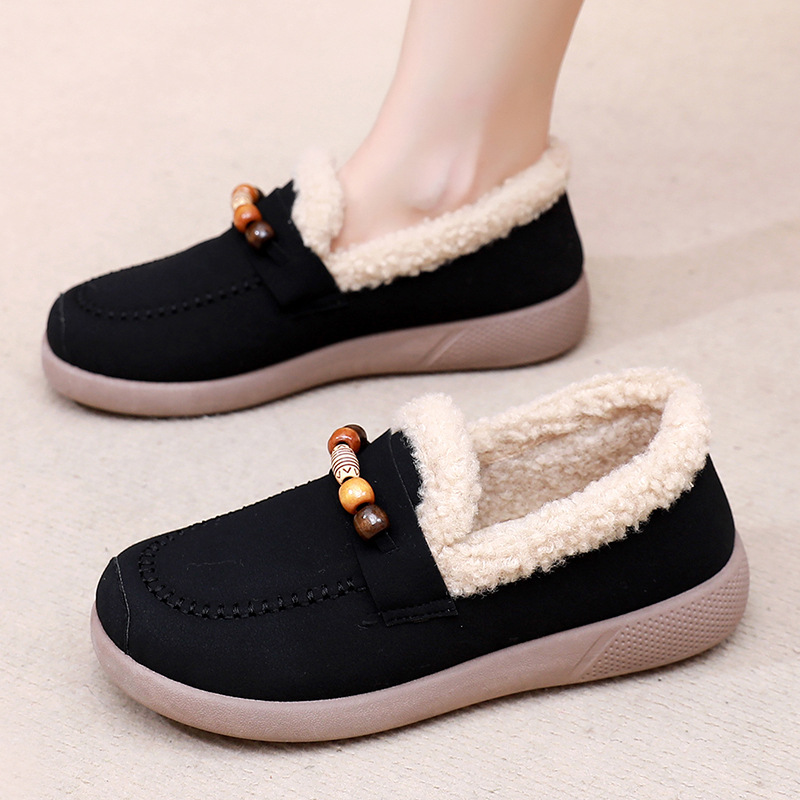 🔥Last Day Promotion 50% OFF Women's Comfortable Soft-soled Velvet Flat Shoes