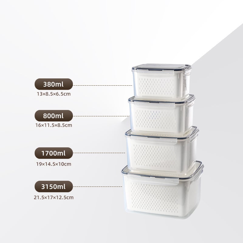 The Ultimate 3-6pc Fridge Organizer Set - Keep Food Fresh 3x Longer! 🥬✨