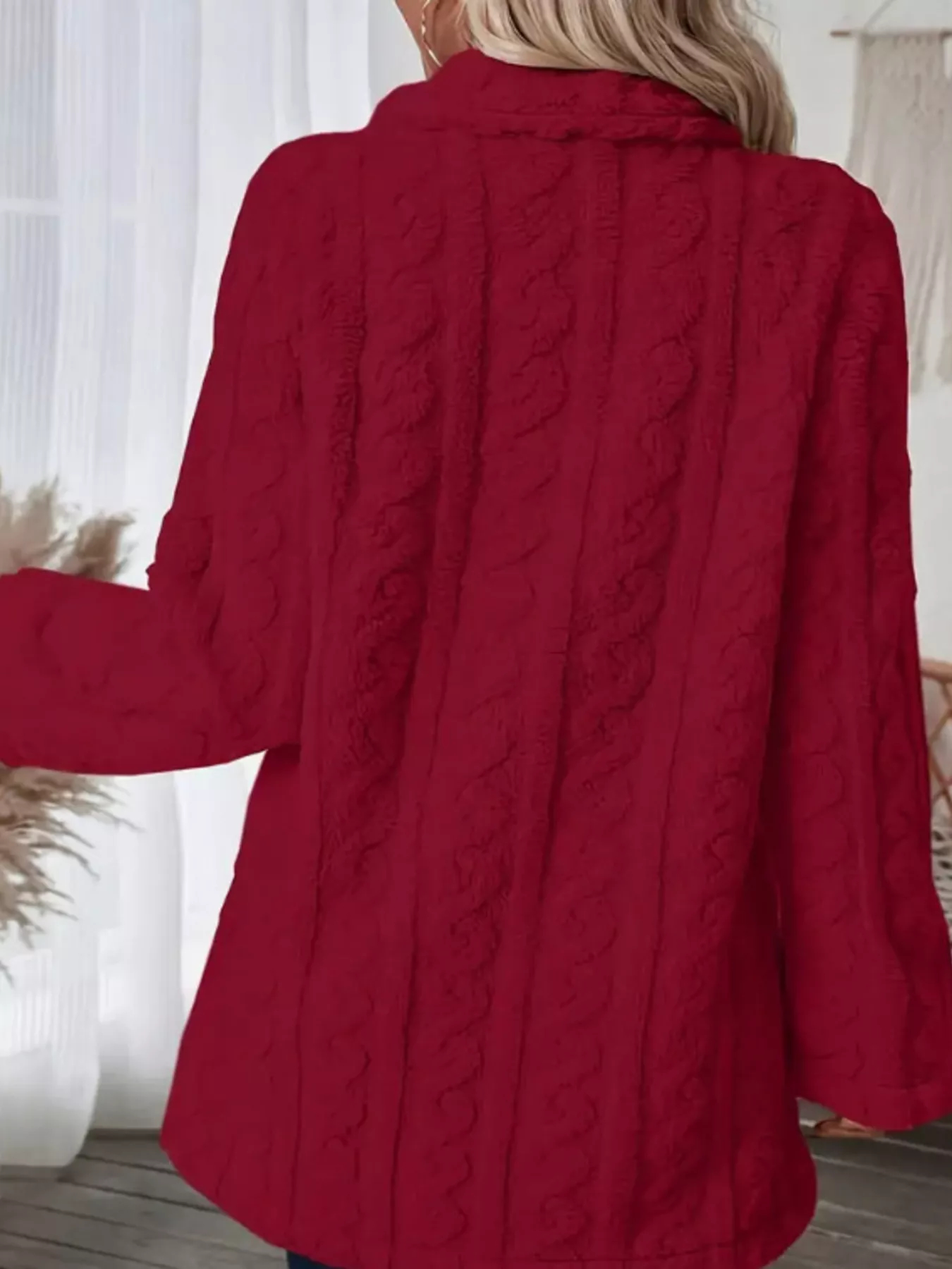 2026 Autumn and Winter New Style Plush Warm Double-Breasted Button Wool Coat