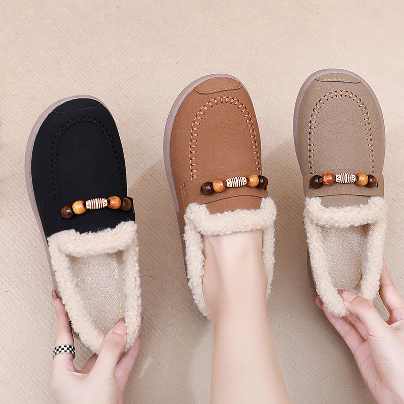 🔥Last Day Promotion 50% OFF Women's Comfortable Soft-soled Velvet Flat Shoes