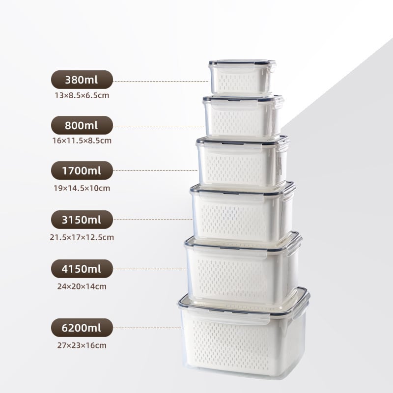 The Ultimate 3-6pc Fridge Organizer Set - Keep Food Fresh 3x Longer! 🥬✨
