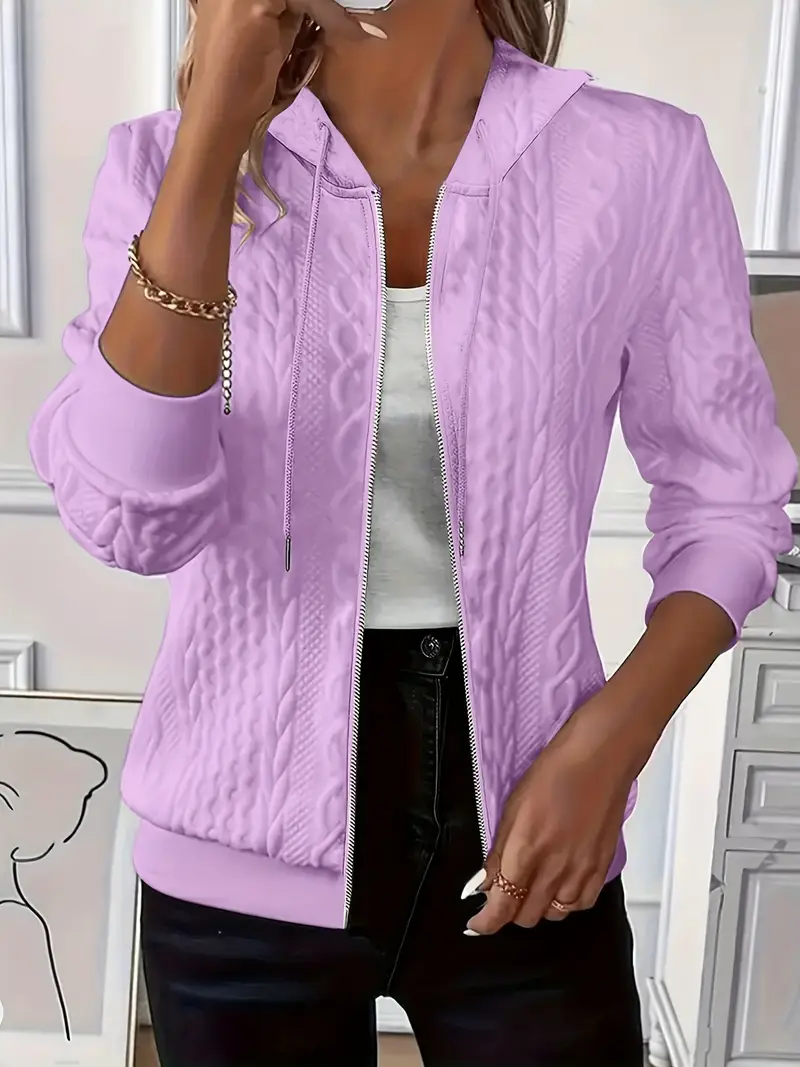 【S-2XL】2025 Autumn and Winter New Fashion Elegant Solid Color Casual Jacket