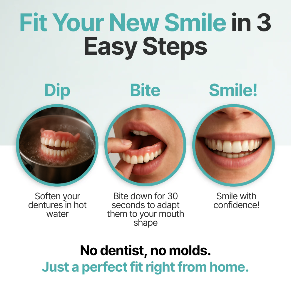 ✨Ends Today: 70% OFF! ROSOPLTM Custom-Fit Full Functional DenturesMake you more confident