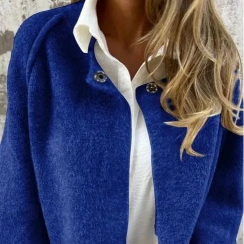 【S-5XL】2025 Autumn and Winter New Women's Round Neck Wool Long Sleeve Coat