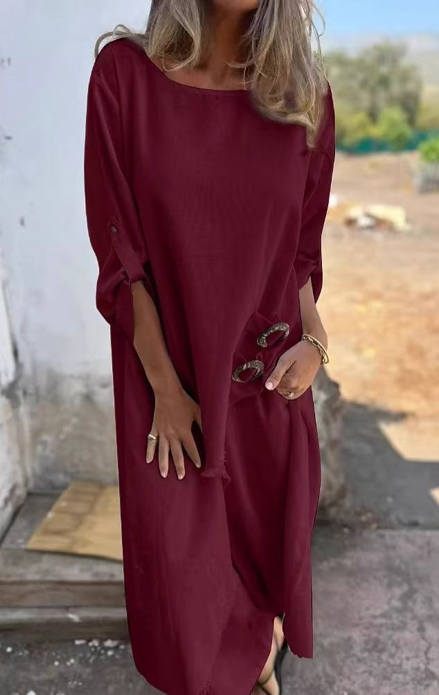 【S-3XL】2025 Autumn/Winter New Solid Color Elegant Wavy Long Skirt Set