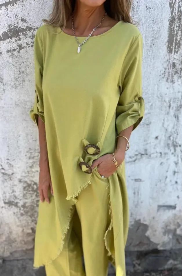 【S-3XL】2025 Autumn/Winter New Solid Color Elegant Wavy Long Skirt Set