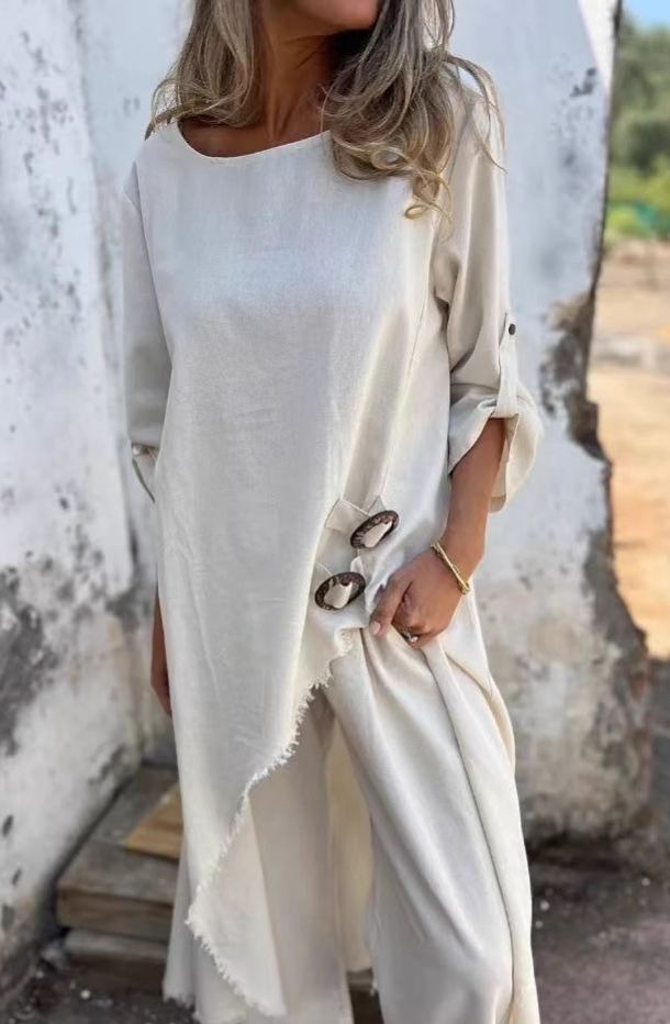 【S-3XL】2025 Autumn/Winter New Solid Color Elegant Wavy Long Skirt Set