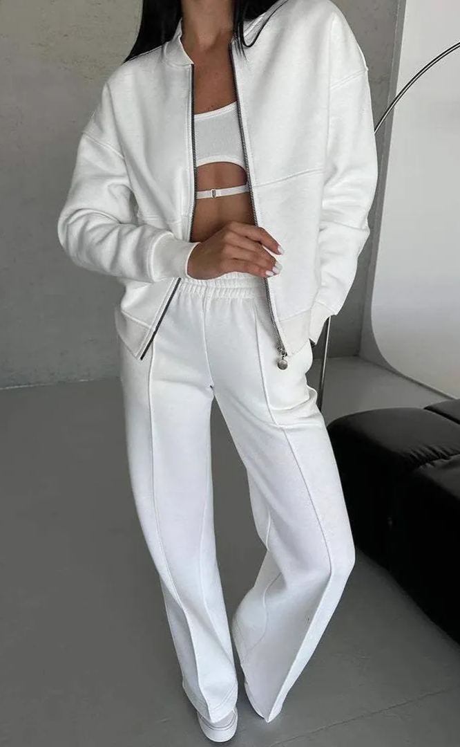 【S-5XL】2025 Autumn/Winter New Solid Color Casual Jacket and Pants Two-Piece Set