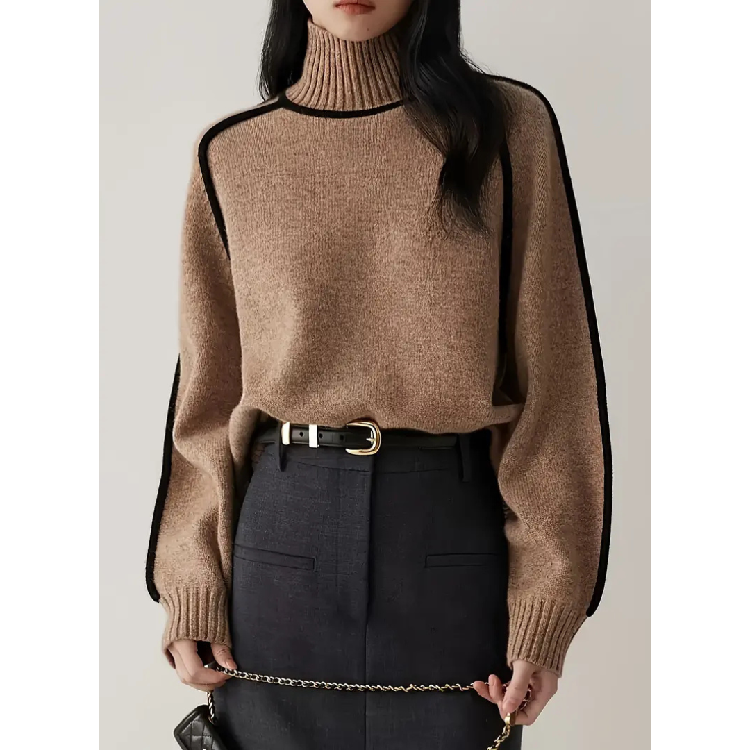 2026 model high-quality wool women's elegant turtleneck sweater