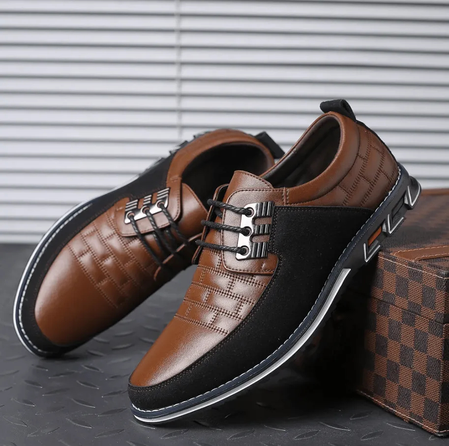 🎉Men Splicing Non Slip Business Casual Comfortable Leather Oxfords