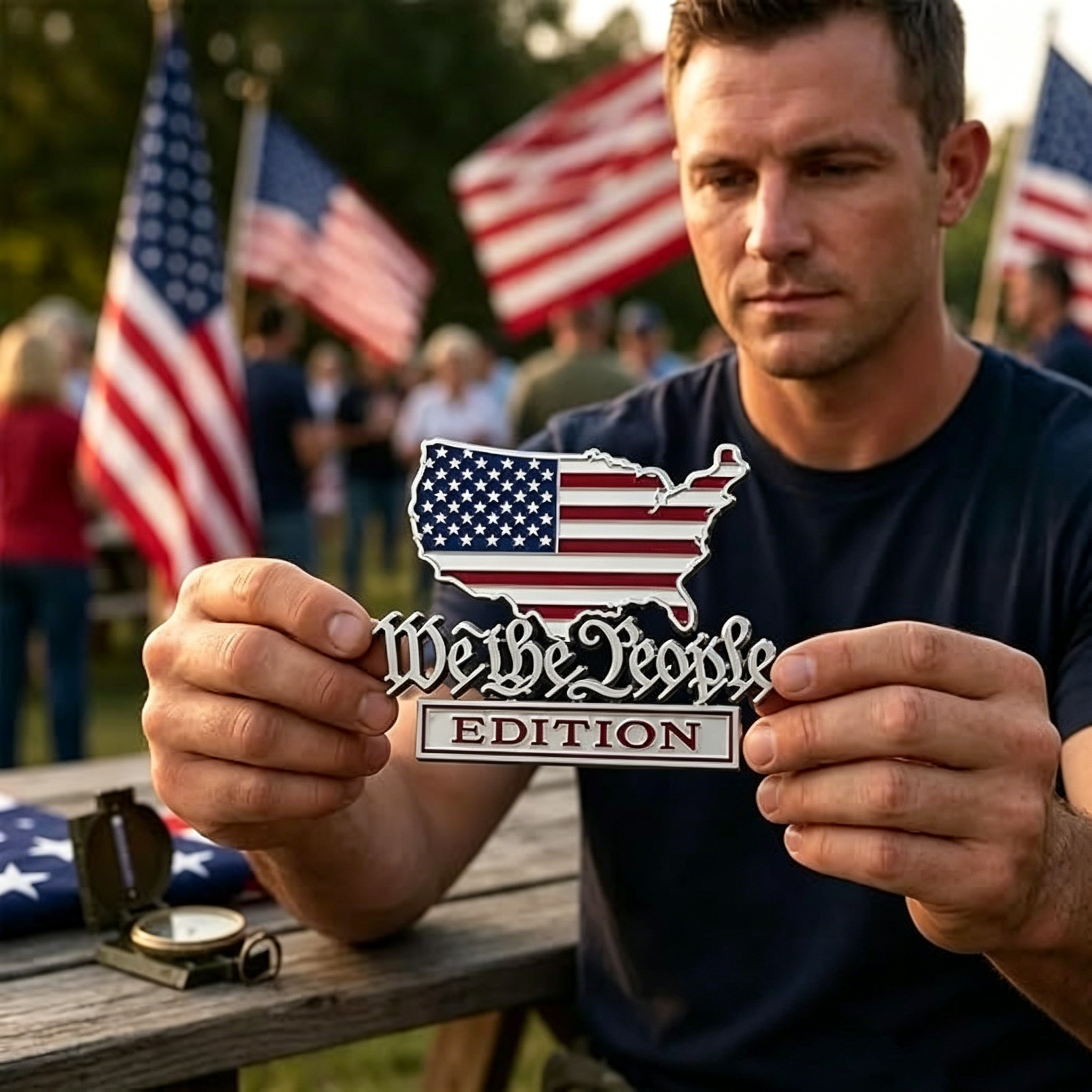 250th Anniversary 50% OFF - ★USA Faith, Family & Freedom★ Metal Emblem