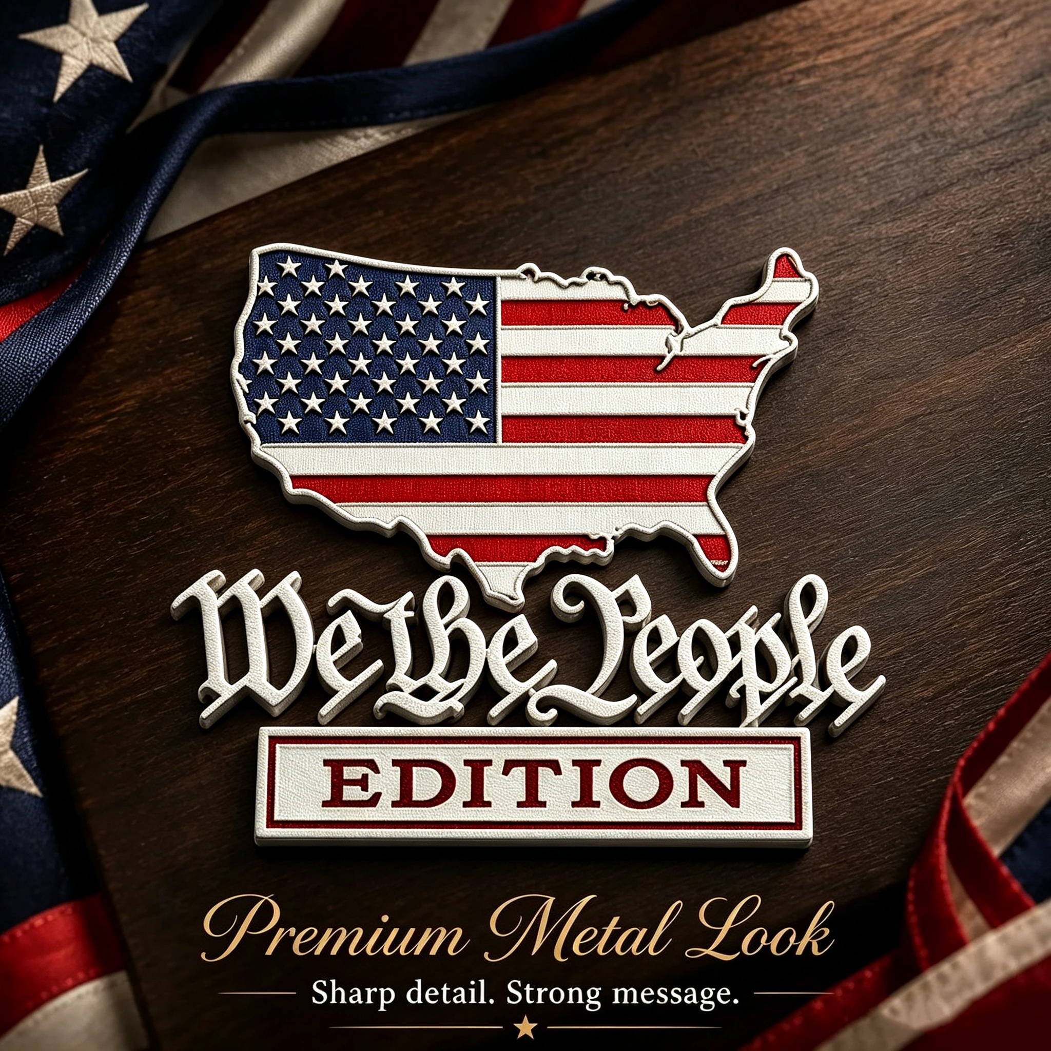 250th Anniversary 50% OFF - ★USA Faith, Family & Freedom★ Metal Emblem