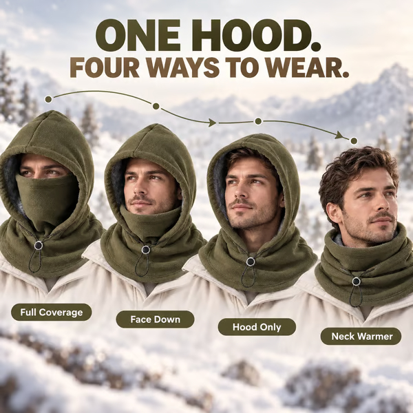 ⏳LAST DAY SALE - 50% OFF!! 3-in-1 Winter Fleece Balaclava 🧣❄️