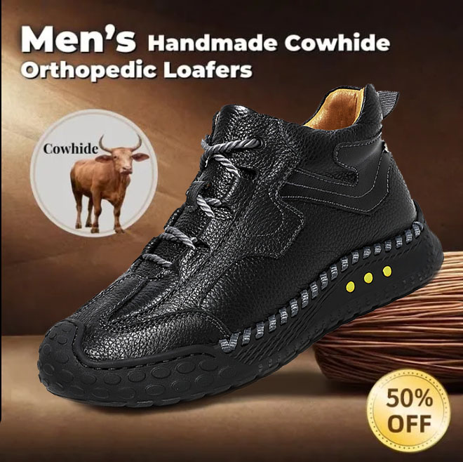 ⏰ 50% off - Men's Genuine Leather Non-Slip Orthopedic Hiking Boots