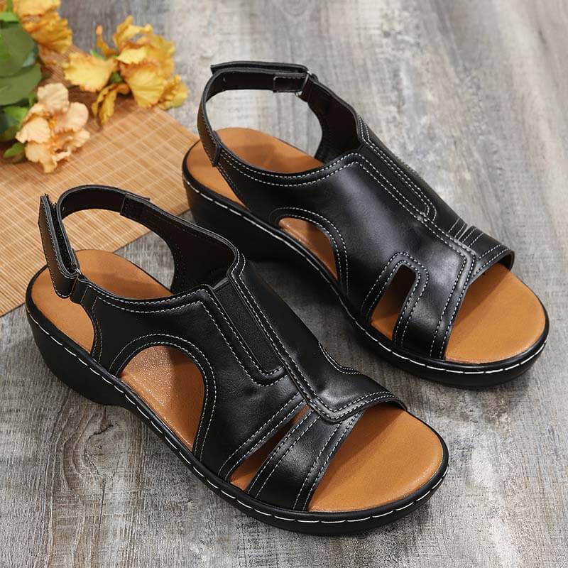 2025 Womens Premium Leather Arch Support Orthopedic Sandals