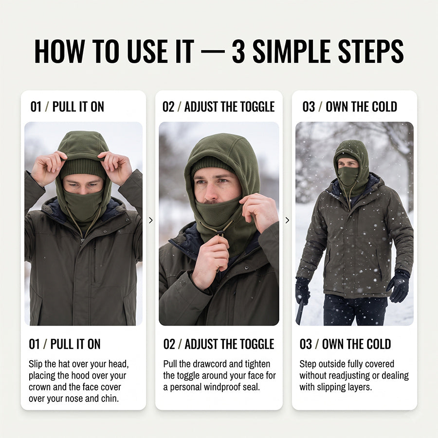 ⏳LAST DAY SALE - 50% OFF!! 3-in-1 Winter Fleece Balaclava 🧣❄️
