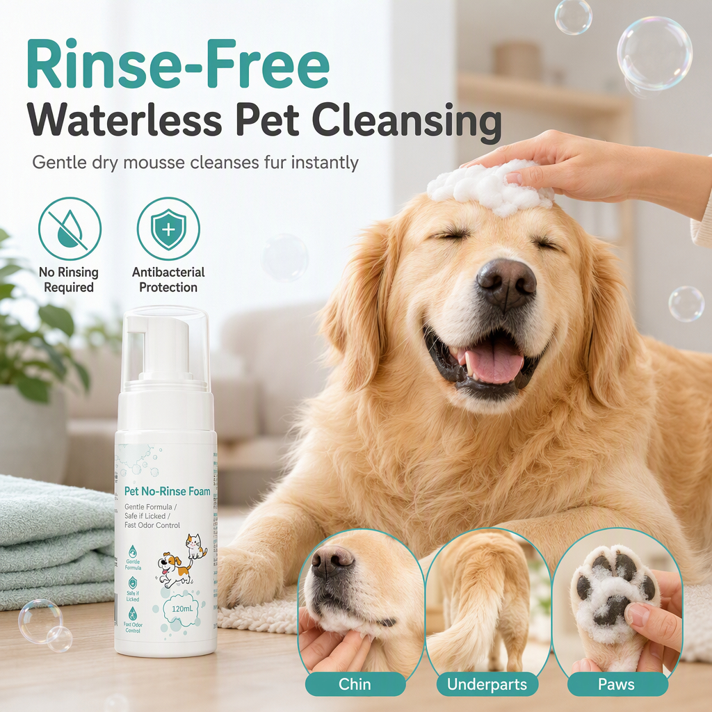 🎉ANNIVERSARY FLASH SALE - 43% OFF!! No‑Rinse Pet Cleaning Mousse for Cats and Dogs 🐱🐶