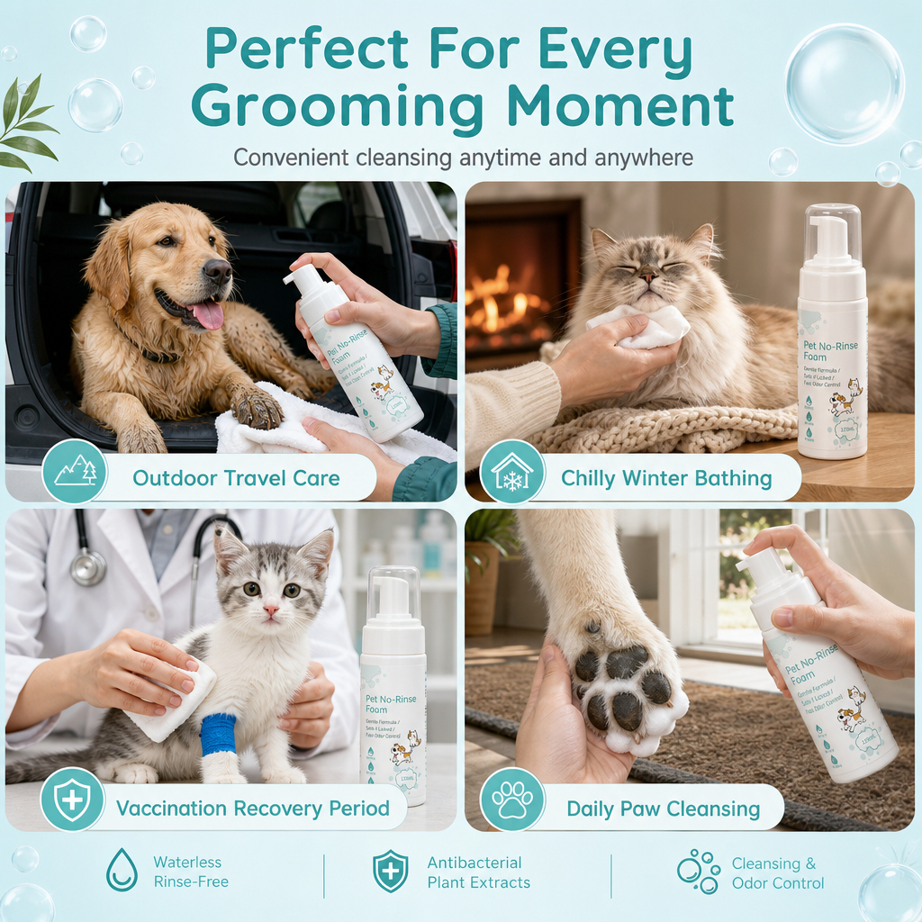 🎉ANNIVERSARY FLASH SALE - 43% OFF!! No‑Rinse Pet Cleaning Mousse for Cats and Dogs 🐱🐶
