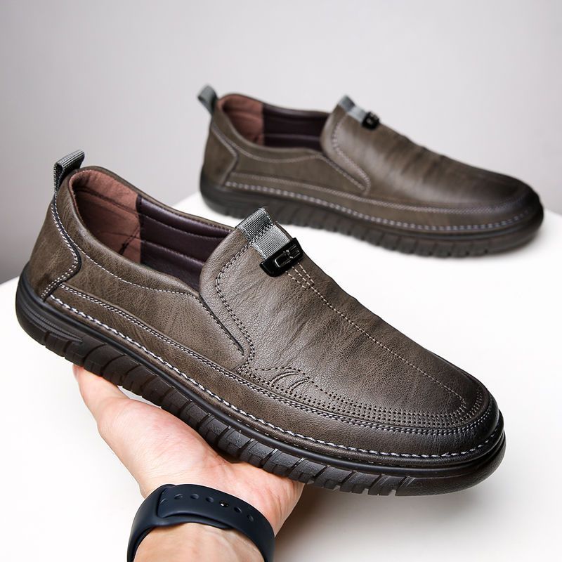 Premium Genuine Leather Slip-On Comfort Loafers