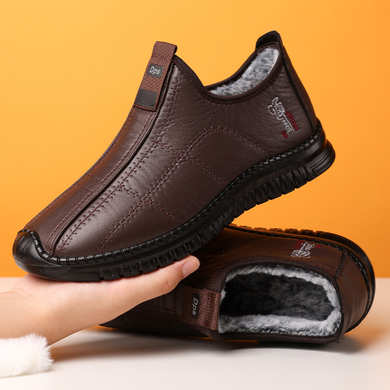 🔥Last Day! 60% Off🔥 Outdoor non-slip, comfortable arch support walking shoes, comfortable orthopedic leather boots, warm and insulated snow boots