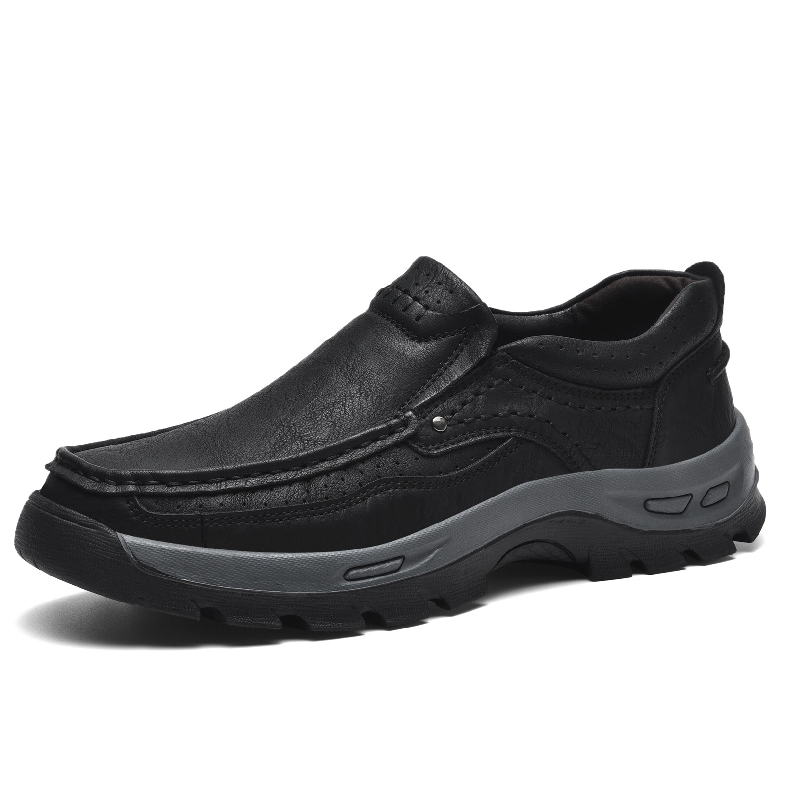 ⏰ 50% off - Genuine Leather Men's Outdoor Shoes, Casual Leather Shoes, Non-slip Hiking Shoes