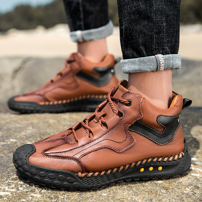 ⏰ 50% off - Men's Genuine Leather Non-Slip Orthopedic Hiking Boots