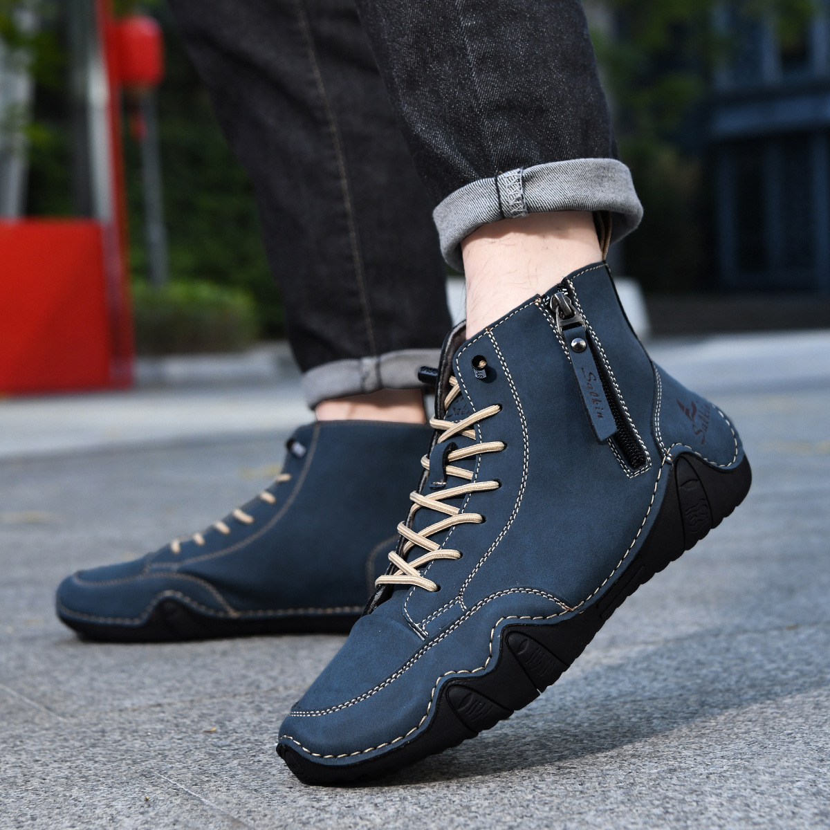 ⏰Last Day 70% OFF🔥Men's Salkin 3.0 Barefoot Ergonomic Waterproof Orthopedic Shoes