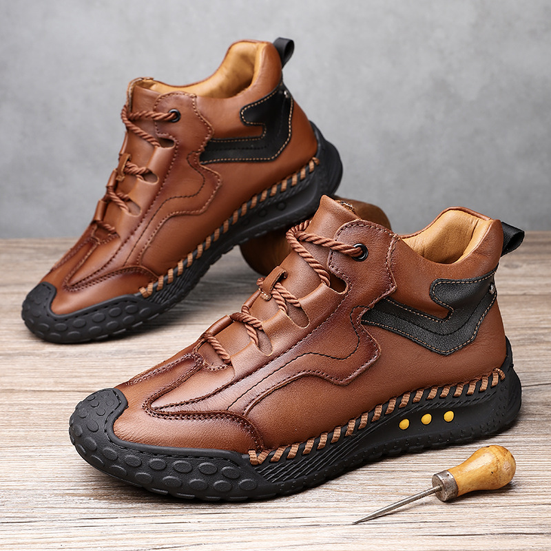 ⏰ 50% off - Men's Genuine Leather Non-Slip Orthopedic Hiking Boots