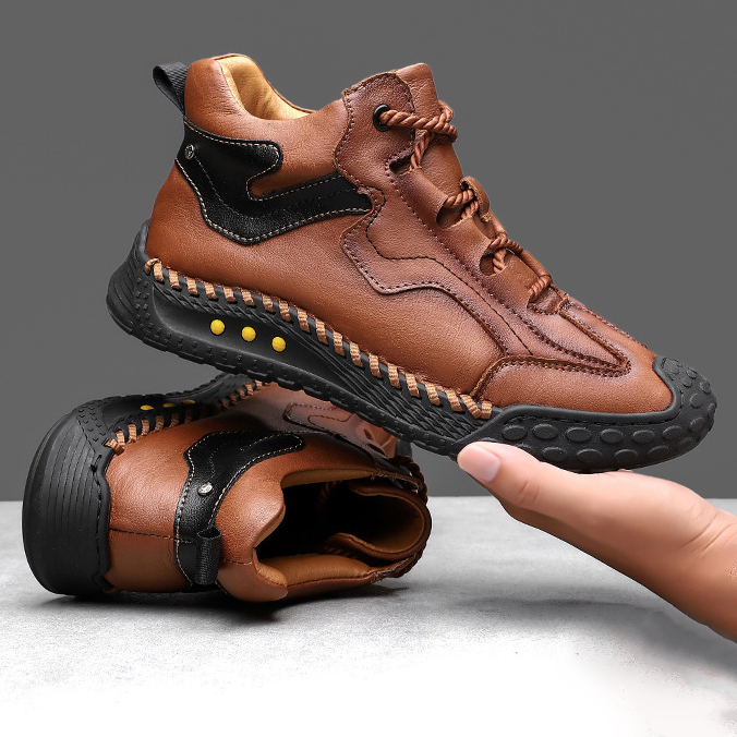 ⏰ 50% off - Men's Genuine Leather Non-Slip Orthopedic Hiking Boots
