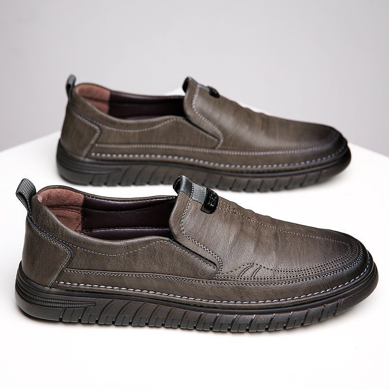 Premium Genuine Leather Slip-On Comfort Loafers