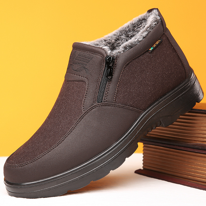 🔥Last day! 60% off!🔥 Men's fleece-lined outdoor waterproof, non-slip, warm walking shoes with arch support, comfortable orthopedic walking shoes.
