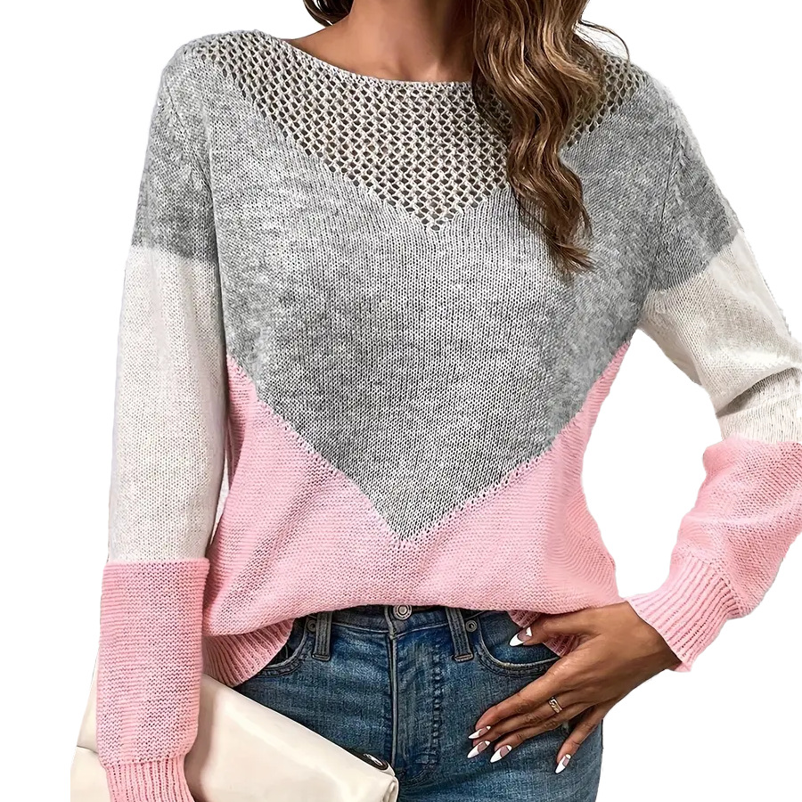🎄 Clearance Sale 🔥 Women's Color-Block Knitted Top