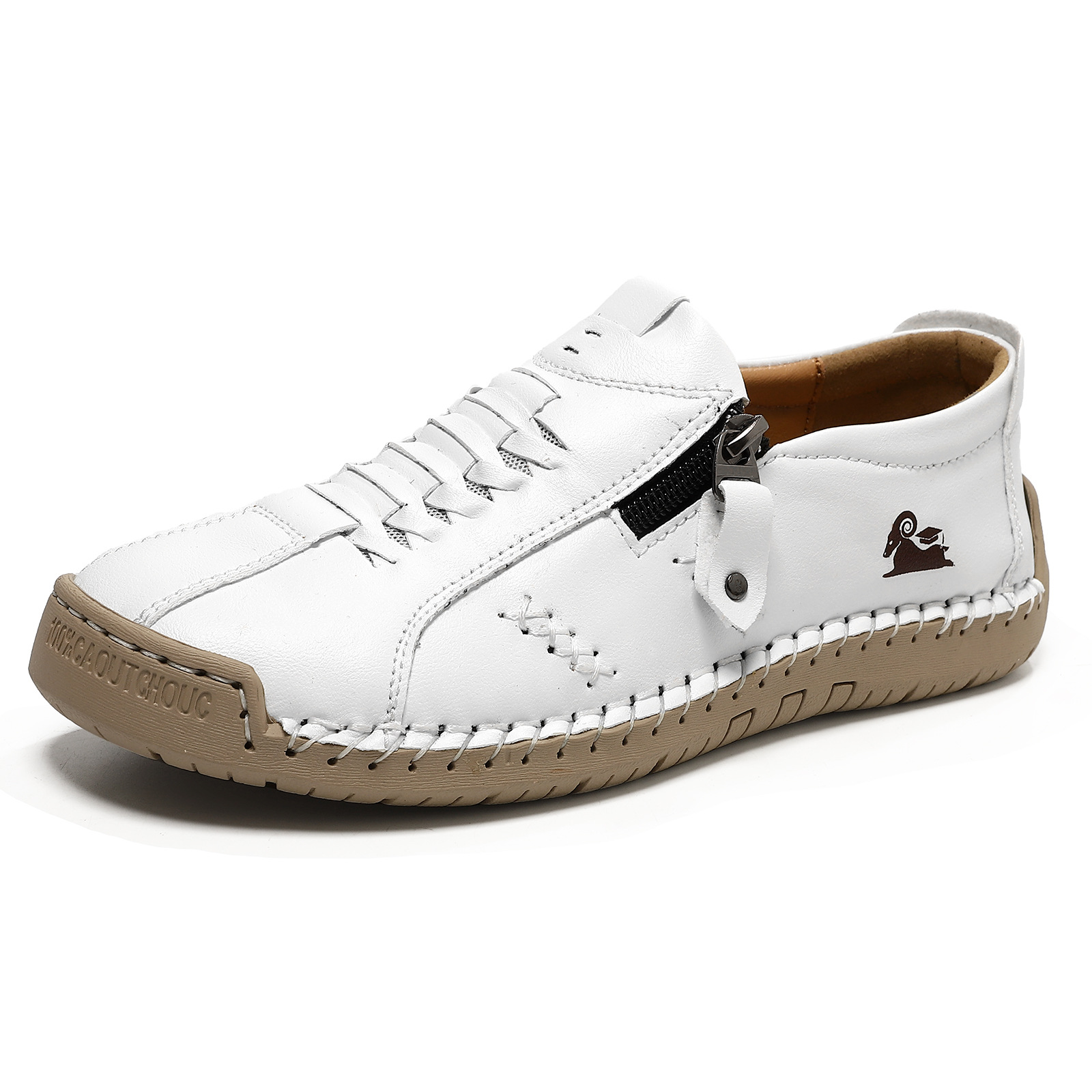 ⏰Limited Time 60% OFF - Women's Premium Cowhide Slip-On Driving Shoes with Side Zipper